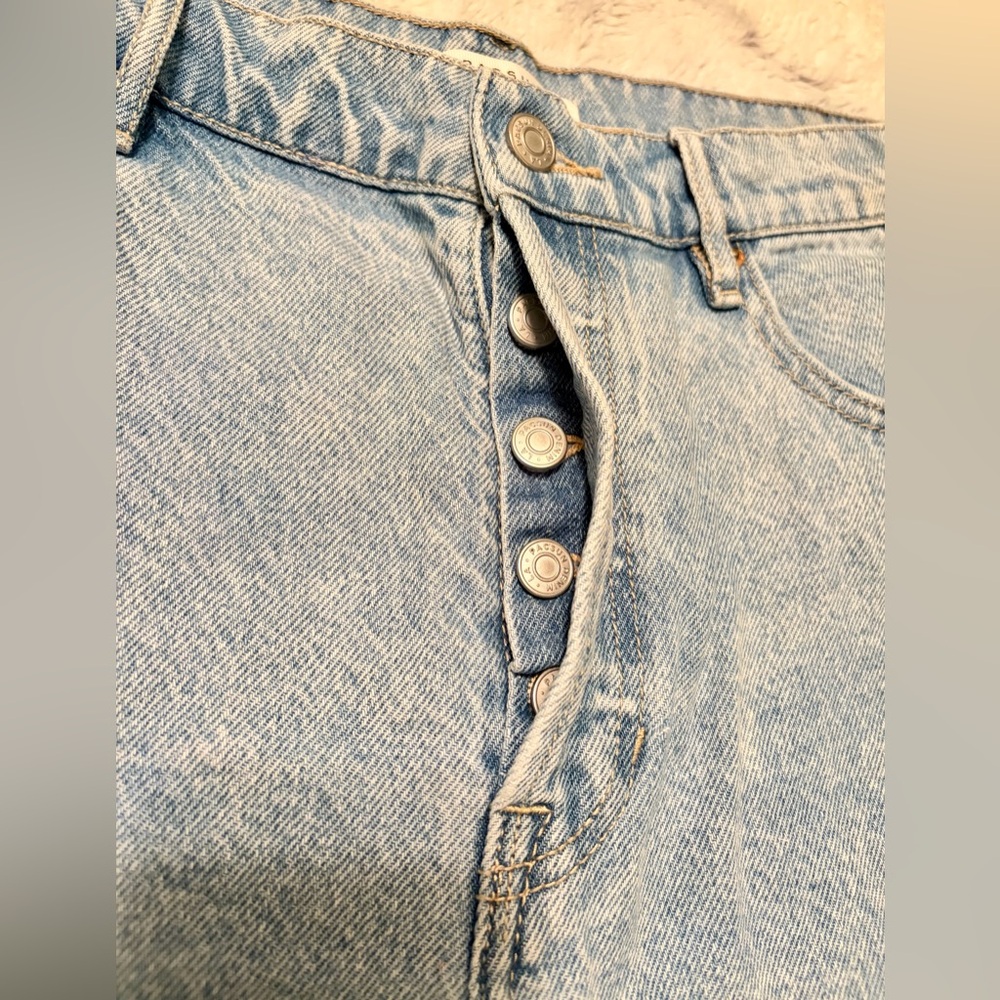 Women’s PacSun Light Blue Jean Ripped/Distressed High Rise Denim Shorts Sz 30 - Picture 4 of 16